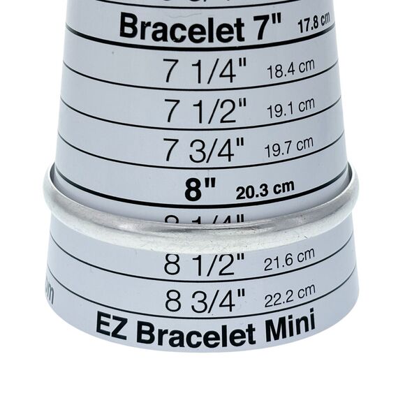 Vintage Silver Tone 6.7mm Classic Bangle Bracelet 8.25" - Picture 2 of 4